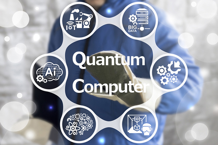 量子チューリング機械と呼ばれる数学モデルに等価な量子コンピュータ
